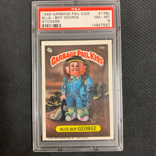 Garbage Pail Kids - 178b - Blue-Boy George - Series 5 - 1986 - PSA 8 Vintage Trading Card Singles Topps   