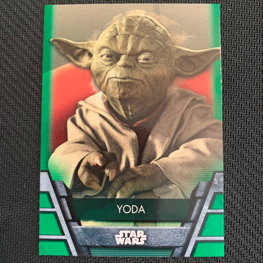 Star Wars Holocron 2020 - Jedi-03 Yoda - Green Parallel Vintage Trading Card Singles Topps   