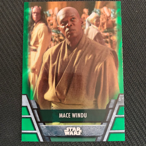 Star Wars Holocron 2020 - Jedi-07 Mace Windu - Green Parallel Vintage Trading Card Singles Topps   