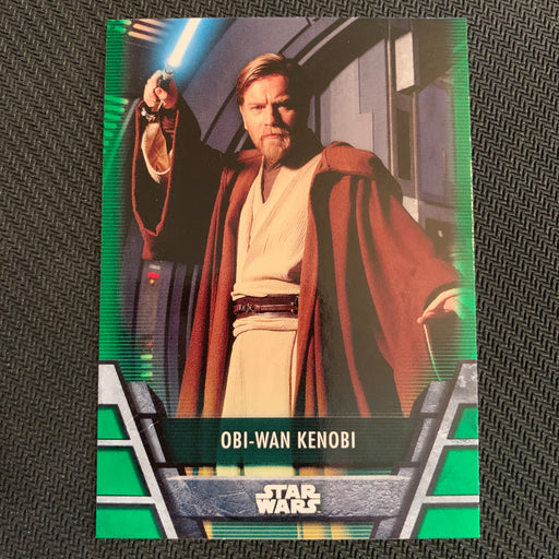 Star Wars Holocron 2020 - Jedi-09 Obi-Wan Kenobi - Green Parallel Vintage Trading Card Singles Topps   