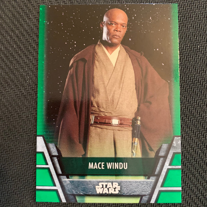 Star Wars Holocron 2020 - Jedi-11 Mace Windu - Green Parallel Vintage Trading Card Singles Topps