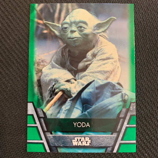 Star Wars Holocron 2020 - Jedi-13 Yoda - Green Parallel Vintage Trading Card Singles Topps   