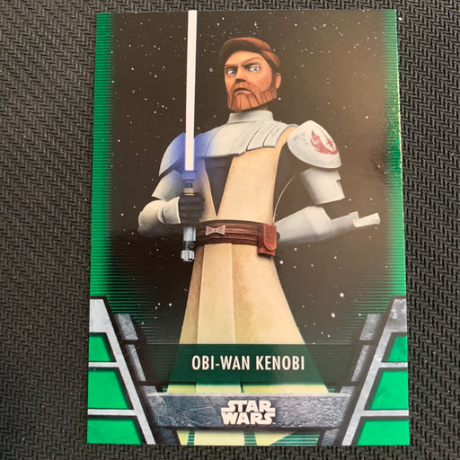 Star Wars Holocron 2020 - Jedi-16 Obi-Wan Kenobi - Green Parallel Vintage Trading Card Singles Topps   