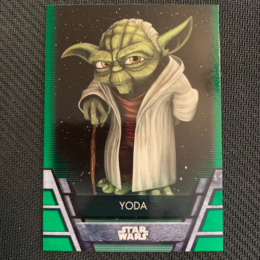Star Wars Holocron 2020 - Jedi-17 Yoda - Green Parallel Vintage Trading Card Singles Topps   