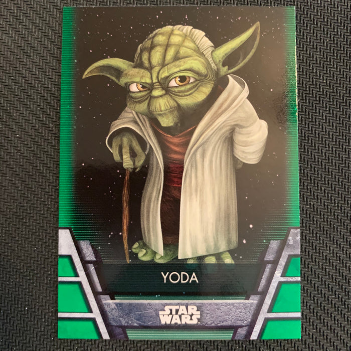 Star Wars Holocron 2020 - Jedi-17 Yoda - Green Parallel Vintage Trading Card Singles Topps