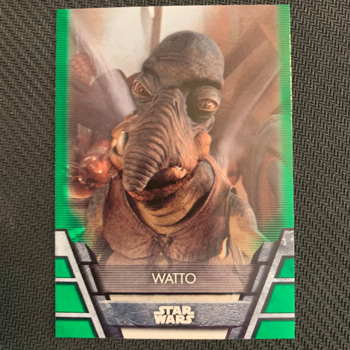 Star Wars Holocron 2020 - N-03 Watto - Green Parallel Vintage Trading Card Singles Topps