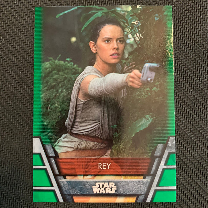 Star Wars Holocron 2020 - Res-01 Rey - Green Parallel Vintage Trading Card Singles Topps