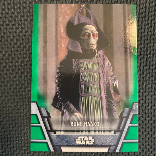 Star Wars Holocron 2020 - Sep-02 Rune Haako - Green Parallel Vintage Trading Card Singles Topps   