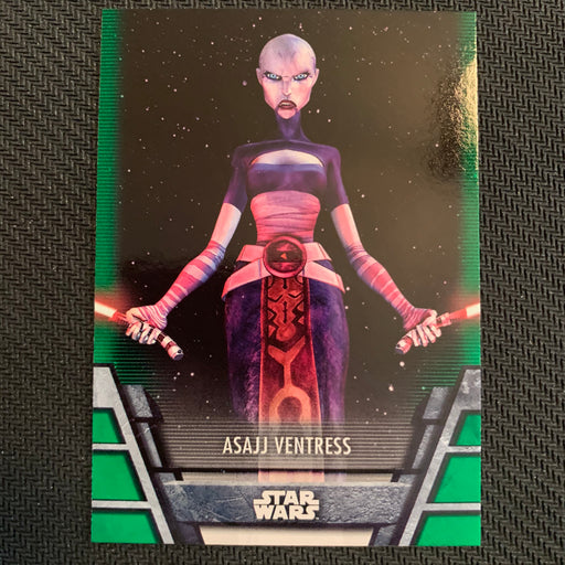 Star Wars Holocron 2020 - Sep-07 Asajj Ventress - Green Parallel Vintage Trading Card Singles Topps   