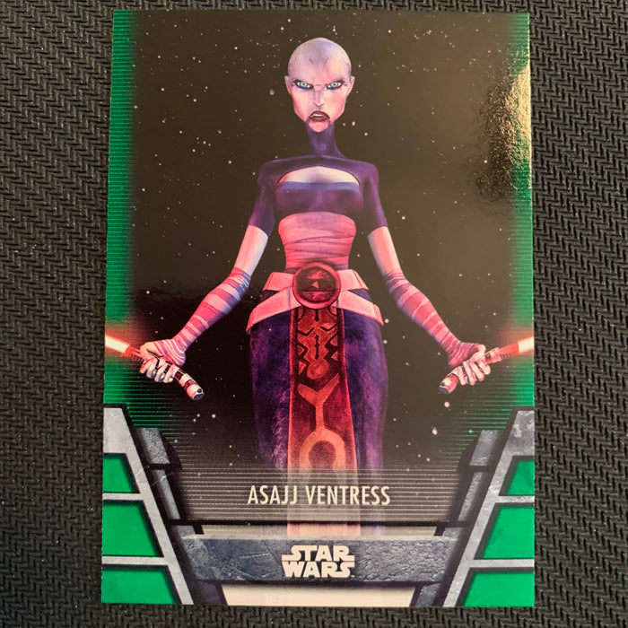 Star Wars Holocron 2020 - Sep-07 Asajj Ventress - Green Parallel Vintage Trading Card Singles Topps