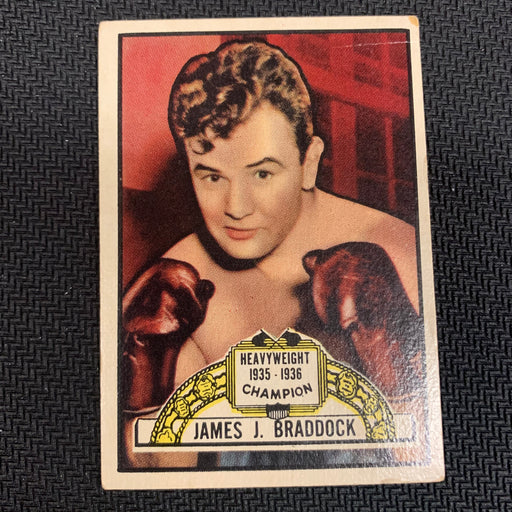 Ringside Boxing 1951 - 24 - James J Braddock Vintage Trading Card Singles Topps   
