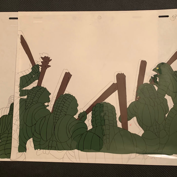 Conan Animation Cel 34 - Lizard Soldiers Vintage Conan Animation   