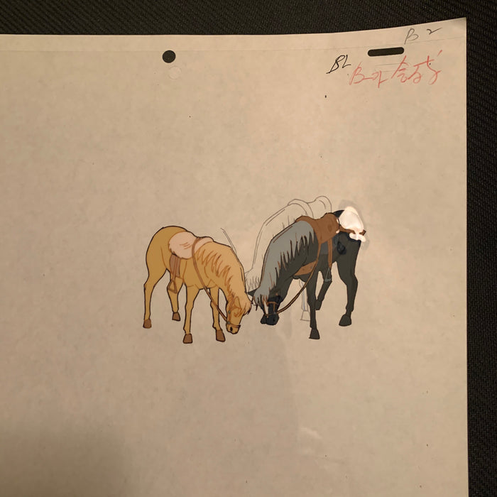 Conan Animation Cel 43 - Horses Vintage Conan Animation   
