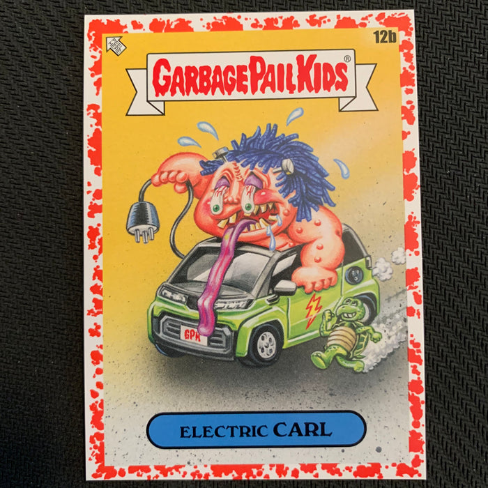 Garbage Pail Kids - 35th Anniversary 2020 - 012b - Electric Carl - Blood Nose Red Parallel 29/75 Vintage Trading Card Singles Topps