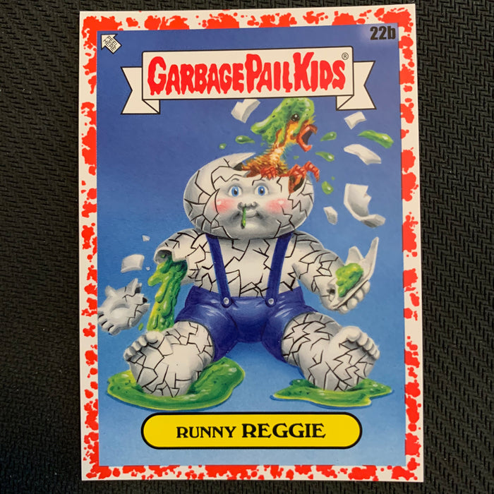 Garbage Pail Kids - 35th Anniversary 2020 - 022b - Runny Reggie - Blood Nose Red Parallel 52/75 Vintage Trading Card Singles Topps