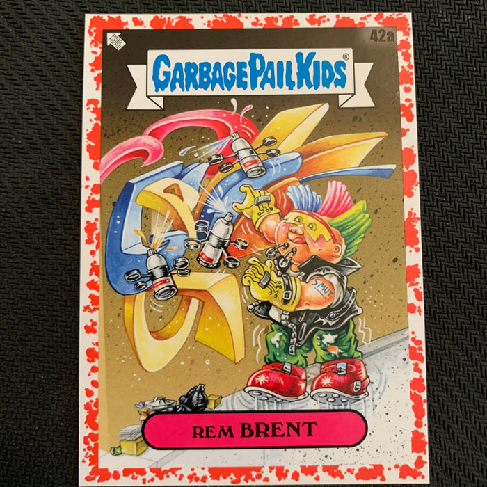 Garbage Pail Kids - 35th Anniversary 2020 - 042a - Rem Brent - Blood Nose Red Parallel 16/75 Vintage Trading Card Singles Topps
