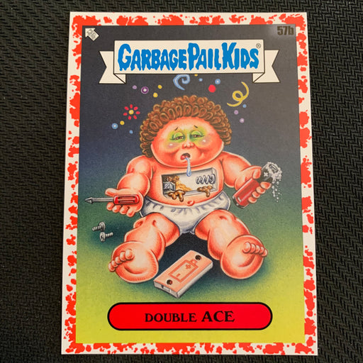 Garbage Pail Kids - 35th Anniversary 2020 - 057b - Double Ace - Blood Nose Red Parallel 57/75 Vintage Trading Card Singles Topps