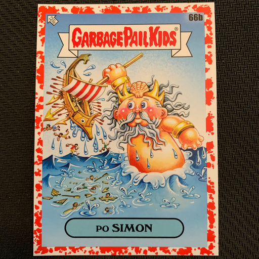 Garbage Pail Kids - 35th Anniversary 2020 - 066b - PO Simon - Blood Nose Red Parallel 50/75 Vintage Trading Card Singles Topps   