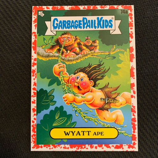 Garbage Pail Kids - 35th Anniversary 2020 - 074a - Wyatt Ape - Blood Nose Red Parallel 58/75 Vintage Trading Card Singles Topps