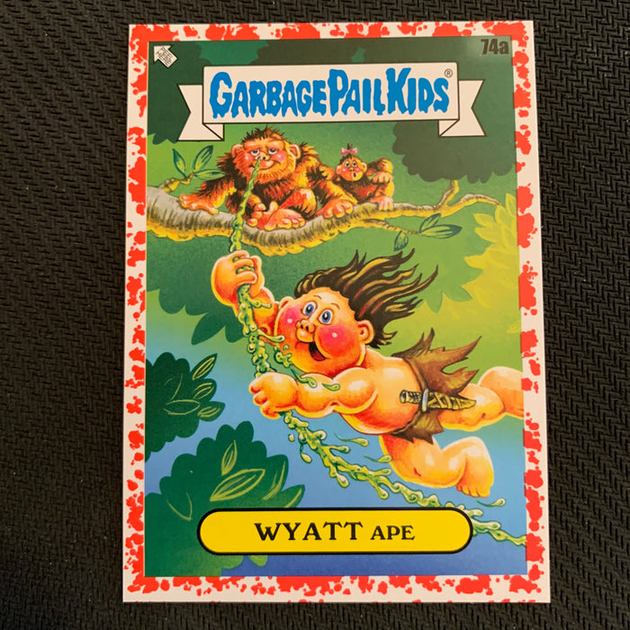 Garbage Pail Kids - 35th Anniversary 2020 - 074a - Wyatt Ape - Blood Nose Red Parallel 58/75 Vintage Trading Card Singles Topps