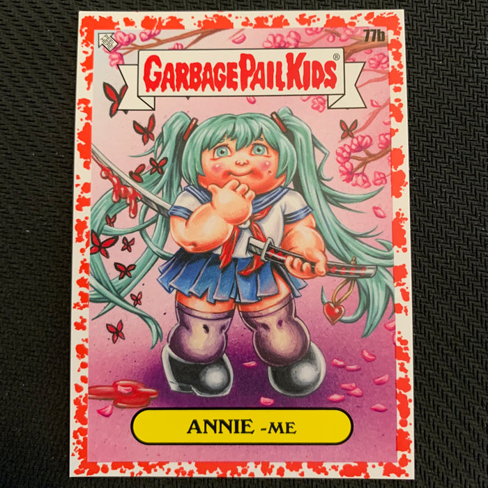 Garbage Pail Kids - 35th Anniversary 2020 - 077b - Annie-Me - Blood Nose Red Parallel 55/75 Vintage Trading Card Singles Topps