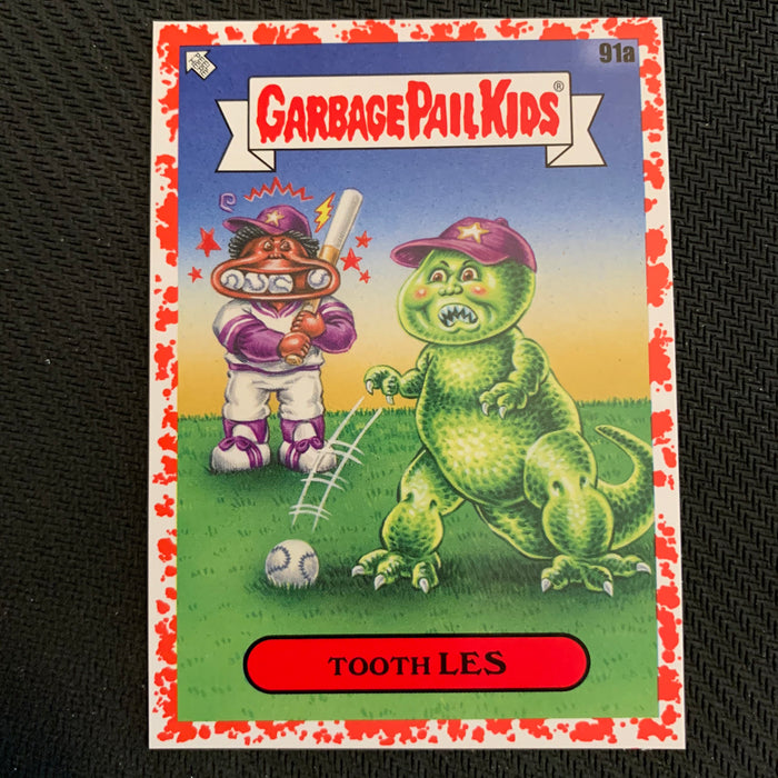 Garbage Pail Kids - 35th Anniversary 2020 - 091a - Tooth Les - Blood Nose Red Parallel 37/75 Vintage Trading Card Singles Topps   