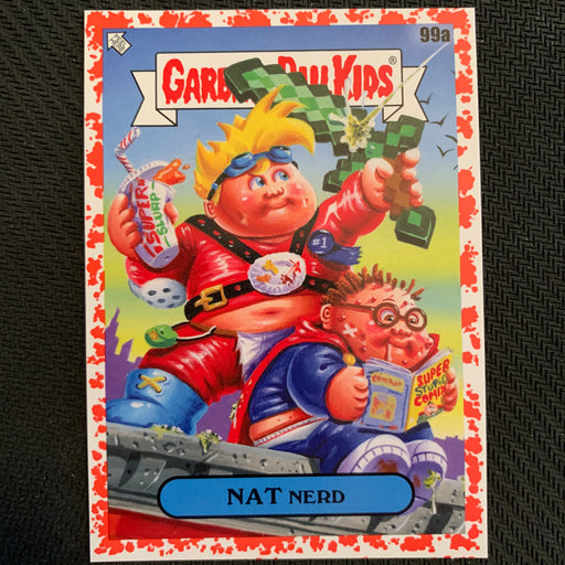 Garbage Pail Kids - 35th Anniversary 2020 - 099a - Nat Nerd - Blood Nose Red Parallel Vintage Trading Card Singles Topps