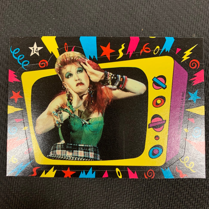 Cyndi Lauper - 1985 - Sticker - 14 Vintage Trading Card Singles Topps   