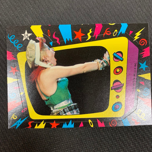 Cyndi Lauper - 1985 - Sticker - 15 Vintage Trading Card Singles Topps