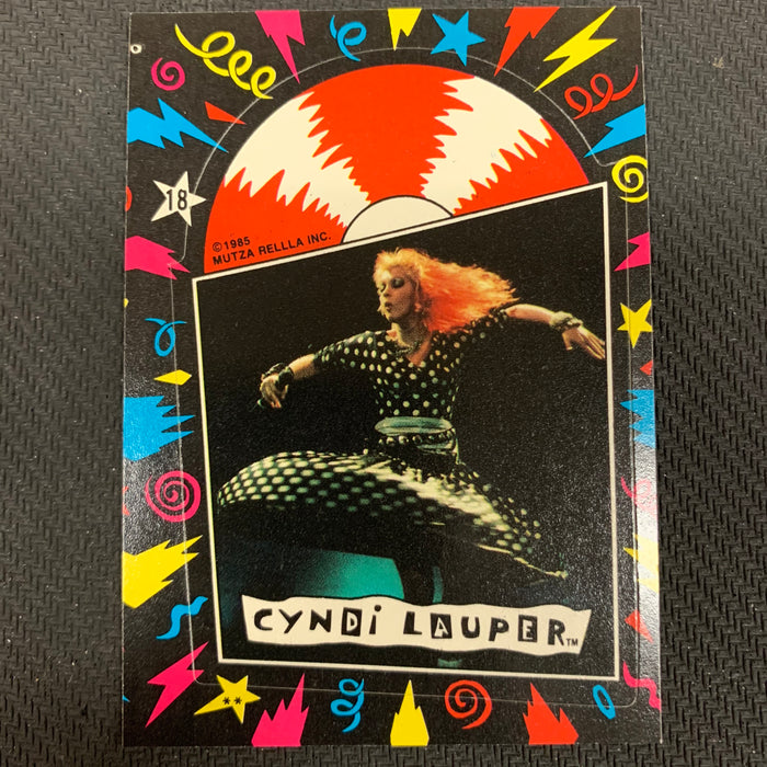 Cyndi Lauper - 1985 - Sticker - 18 Vintage Trading Card Singles Topps   