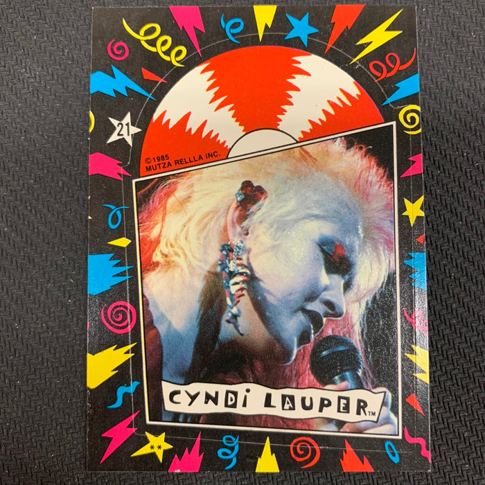 Cyndi Lauper - 1985 - Sticker - 21 Vintage Trading Card Singles Topps   