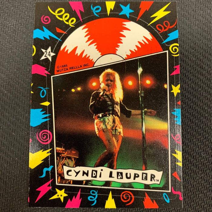 Cyndi Lauper - 1985 - Sticker - 24 Vintage Trading Card Singles Topps   