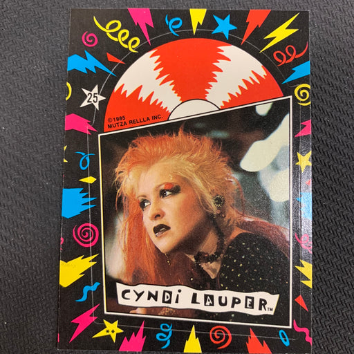 Cyndi Lauper - 1985 - Sticker - 25 Vintage Trading Card Singles Topps   