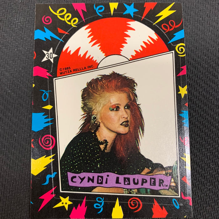 Cyndi Lauper - 1985 - Sticker - 30 Vintage Trading Card Singles Topps