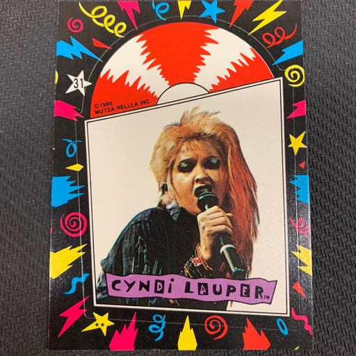 Cyndi Lauper - 1985 - Sticker - 31 Vintage Trading Card Singles Topps