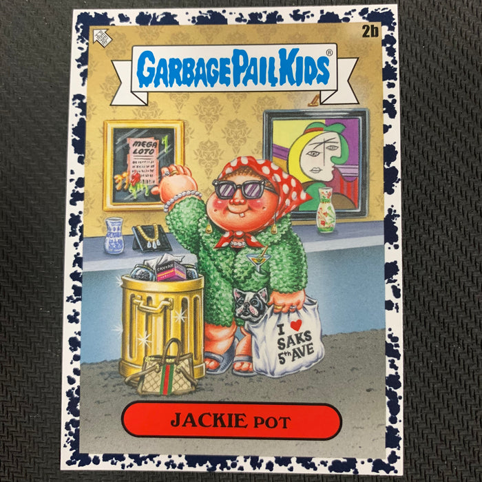 Garbage Pail Kids - 35th Anniversary 2020 - 002b - Jackie Pot - Bruised Black Parallel Vintage Trading Card Singles Topps