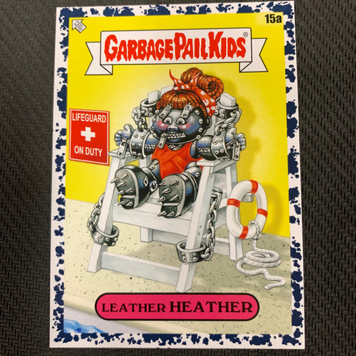 Garbage Pail Kids - 35th Anniversary 2020 - 015a - Leather Heather - Bruised Black Parallel Vintage Trading Card Singles Topps
