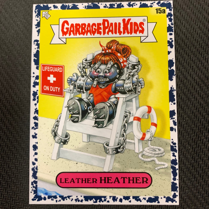 Garbage Pail Kids - 35th Anniversary 2020 - 015a - Leather Heather - Bruised Black Parallel Vintage Trading Card Singles Topps