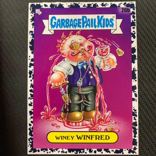 Garbage Pail Kids - 35th Anniversary 2020 - 020b - Winey Winfred - Bruised Black Parallel Vintage Trading Card Singles Topps