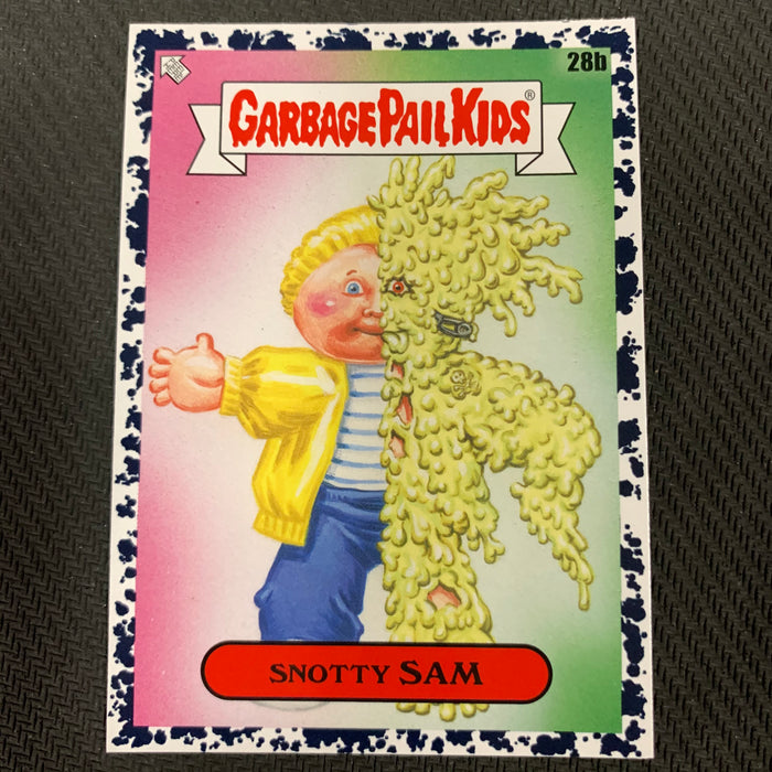 Garbage Pail Kids - 35th Anniversary 2020 - 028b - Snotty Sam - Bruised Black Parallel Vintage Trading Card Singles Topps   