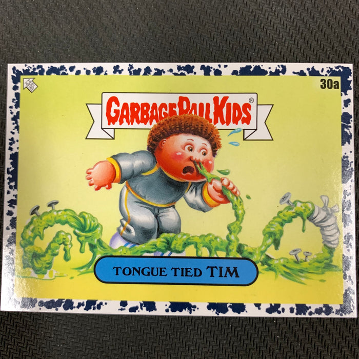 Garbage Pail Kids - 35th Anniversary 2020 - 030a - Tongue Tied Tim - Bruised Black Parallel Vintage Trading Card Singles Topps