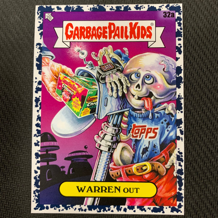Garbage Pail Kids - 35th Anniversary 2020 - 032a - Warren Out - Bruised Black Parallel Vintage Trading Card Singles Topps
