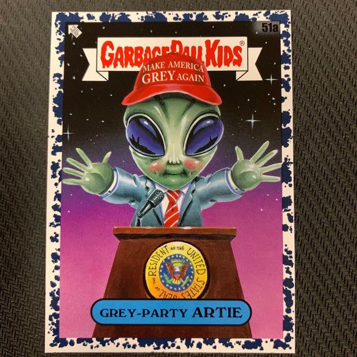 Garbage Pail Kids - 35th Anniversary 2020 - 051a - Grey-Party Artie - Bruised Black Parallel Vintage Trading Card Singles Topps