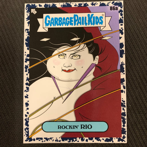 Garbage Pail Kids - 35th Anniversary 2020 - 086a - Rockin’ Rio - Bruised Black Parallel Vintage Trading Card Singles Topps