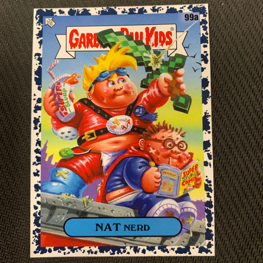 Garbage Pail Kids - 35th Anniversary 2020 - 099a - Nat Nerd - Bruised Black Parallel Vintage Trading Card Singles Topps
