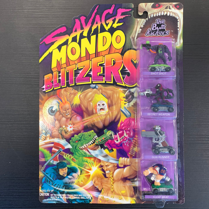 Savage Mondo Blitzers - The Butt Kickers - in Package Vintage Toy Heroic Goods and Games   