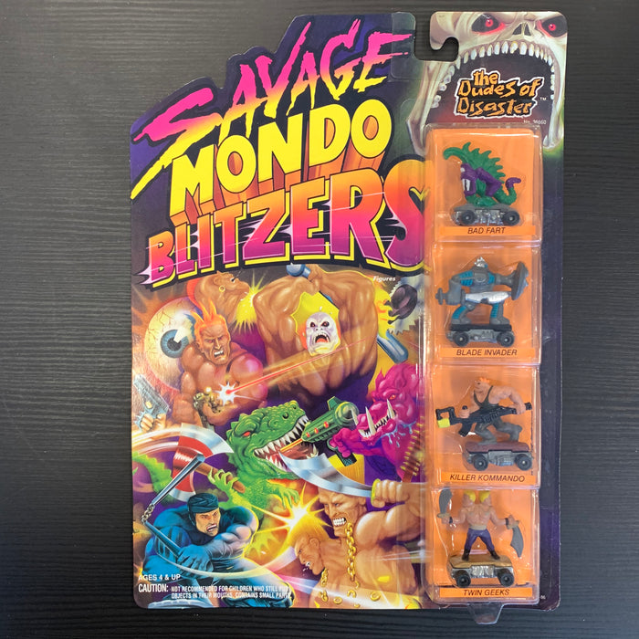 Savage Mondo Blitzers - The Dudes of Disaster - in Package Vintage Toy Heroic Goods and Games   