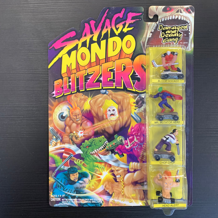 Savage Mondo Blitzers - Damaged and Deadly Gange- in Package Vintage Toy Heroic Goods and Games   