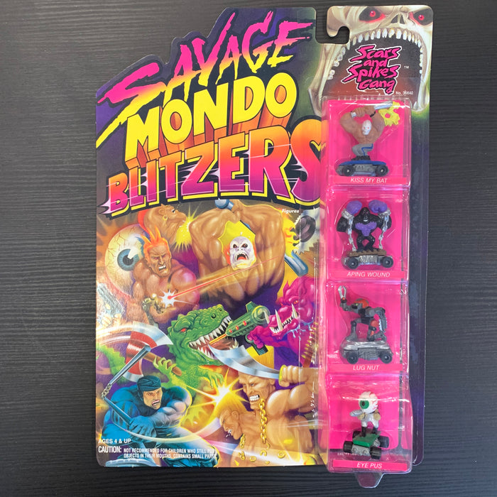 Savage Mondo Blitzers - Scars and Spike Gang - in Package Vintage Toy Heroic Goods and Games   