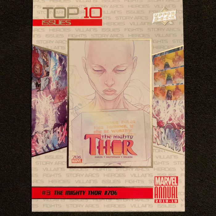 Marvel Annual 2018-19 - TI03 - The Mighty Thor 706 Vintage Trading Card Singles Upper Deck   